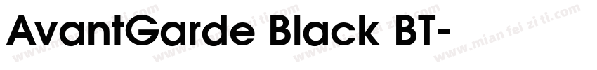 AvantGarde Black BT字体转换